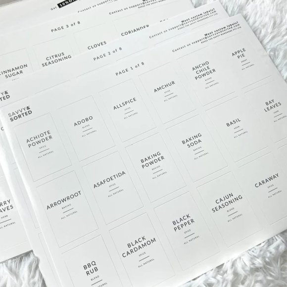Savvy & Sorted Minimalist Spice Labels - Picture 3 of 3